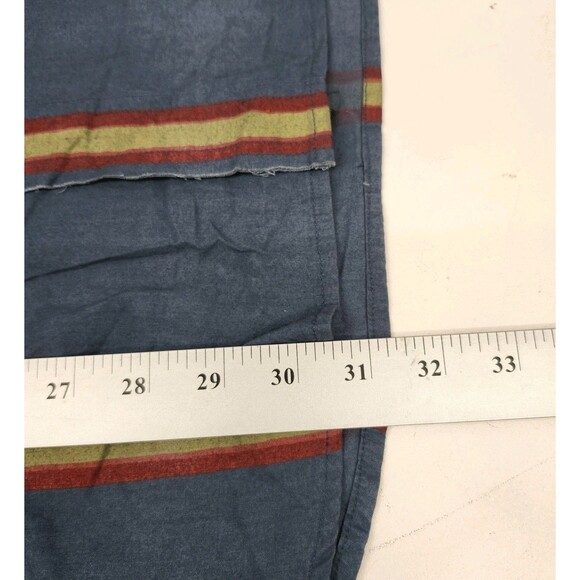 Project Red Outlaws England Shirt Mens XL Blue Striped Distressed Motorcycle - Picture 13 of 14